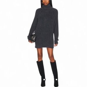 Free People Big City Turtleneck Sweater Sunflower Seed Combo